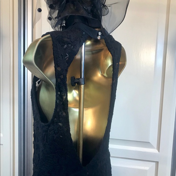 Sexy Black Lacey Backless Dress Updated Size 2 - Picture 5 of 8